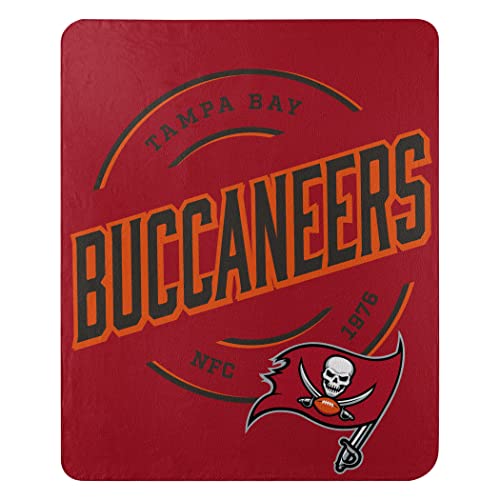 Northwest NFL Tampa Bay Buccaneers Unisex-Adult Fleece Throw Blanket, 50" x 60", Campaign