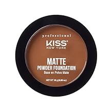 KISS New York Professional Powder Foundation with Dual Function Formula Chestnut