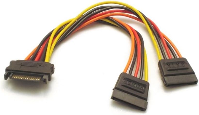 SATA 15 Pin Y Splitter 5 Wire Power Cable