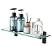 KES Estanteria Baño Negro Estante Baño Cristal 40cm Estante Vidrio Baño Estante de Ducha Baldas Baño, BGS3201S40-BK