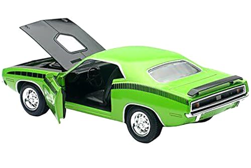 Muscle Car Barracuda 1970 1:25 Verde con Capó Negro miniatura 3