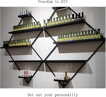 Wall Mounted Nail Polish Rack - Multifunctional Polygonal Organizer for Beauty & Nail Shops, Perfume Holder - Space-Saving Storage Solution (White)