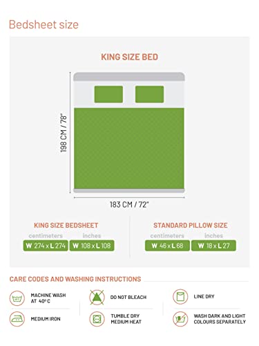 Image of DDECOR Live Beautiful 100% Pure Combed Cotton King Flat Bedsheet, Blue | 100% Pure Combed Cotton