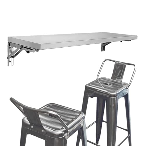 Table murale pliante en acier inoxydable durable pour cuisine et garage - 2
