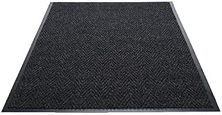 Guardian Golden Series Chevron Indoor Wiper Floor Mat, Vinyl/Polypropylene, 4'x6', Charcoal