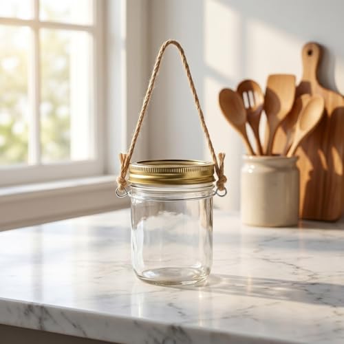 DOITOOL 6PCS Mason Jar Wire Hangers, Stainless Steel Wire Handles for Wide Mouth Mason Jar, Burlap Wire Hanger for Mason Jar Canning Jars, Hanging Jars, Jar Hanging Hook (86mm) by DOITOOL - Image 7