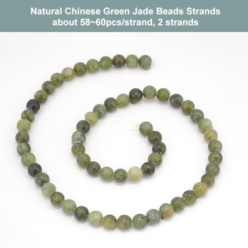 OLYCRAFT 116pcs 6mm Green Jade Round Beads for DIY Bracelet Necklace Earrings Jewelry Making - Image 4