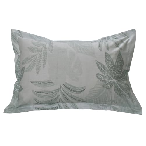 Image of Huesland by Ahmedabad Cotton 144 TC Bedsheet for Single Bed with 1 Pillow Cover | Mosy Sage, Olive Sage & Pale Sage
