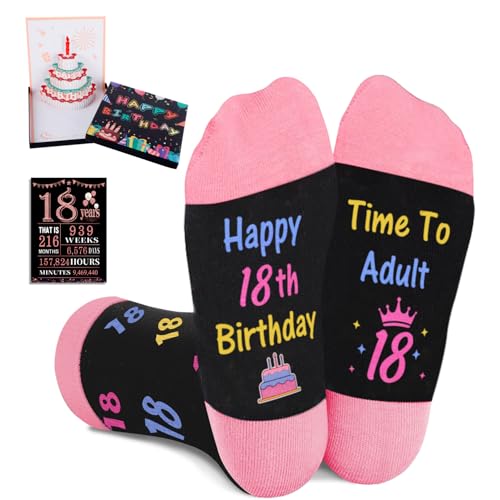 Juesly 18th Birthday Novelty Socks Gift