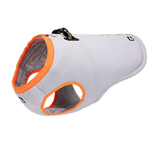 SGODA Dog Cooling Vest Harness Cooler Jacket Grey Orange XX-Large