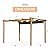 Domi 10' x 13' Outdoor Retractable Pergola, Gazebo Modern Grape Trellis Pergola with Sun Shade Canopy, Patio Aluminum Shelter for Garden Porch Beach Yard with Natural Wood Grain Frame