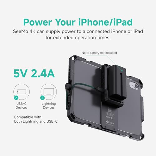 Image of Accsoon SeeMo 4K HDMI Video Transmission System, 4K30 /108060 HDMI Video Transmitter for i-Phone iPad, Real-Time Monitoring /Live Streaming /Recording /Sharing, SD Card Reader-for iOS 12 or Later