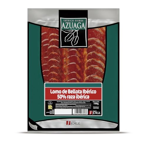 Azuaga LONCHAS Lomo Bellota iberico 50% raza iberica- 100 gr