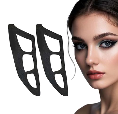 2 Pcs Eyeliner Stencil Reusable Eyeshadow Tool Durable Eye Tour Tool Eyeshadow Applicator Tools Precise Eyeshadows Shield for Smokey Eye & Winged Liner Cat Eyeliner Makeup Practice