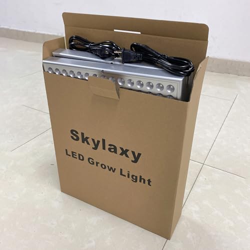 Skylaxy LED Grow Light, Plant Grow Lights for Indoor Plants Full Spectrum 75W Panel Growing Lamp with Timer for Seedling Veg and Flower (2 Pack)