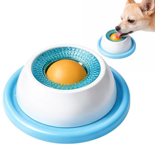 1PCS (4.75 * 4.75 * 1.65inch) Dog Lick Bowl,Slow Feeder for Dogs, Dog Licking Bowl for Fast Eaters, Plastic Slow Feed Dog Bowl with Non-Slip Base, Pet Feeding Solution for Mealtime Management