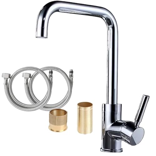 Torneira para Cozinha Monocomando Gourmet com Misturador Aço Inox 304, Via Flix