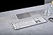 CHERRY KW 9100 SLIM FOR MAC, kabellose Mac-Tastatur, Deutsches Layout (QWERTZ), Bluetooth oder 2,4 GHz Funk, Flache Tasten, Wiederaufladbar, Weiß-Silber