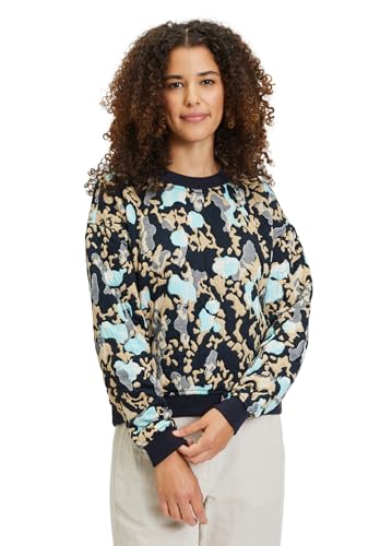 Betty & Co Damen 2999/3109 Sweatshirt, Dark Blue/Mint, 36