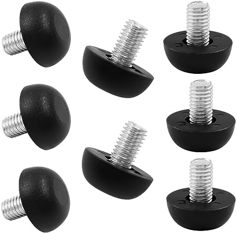 Litoexpe M8 Adjustable Furniture Leg Levelers, 8pcs Thread Screw in Furniture Leveling Feet Glides, Outdoor Patio Furniture Legs for Table, Chair, Desk, Cabinet