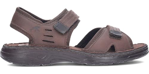 Fluchos Sandalias de Piel Azores F2197 de la Talla 44 en Color Marron_Negro