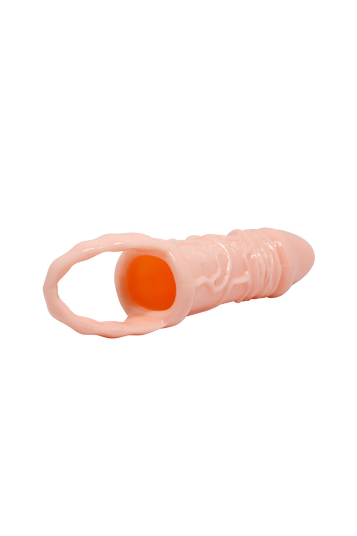 TruvaShop Sleeve Ten Rengi Silikon Dolgulu Penis Kılıfı