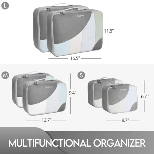 Olarhike OH011329US 6 Set Packing Cubes For Travel, Olarhike 3 Various Sizes(Large,Medium,Small) Luggage Organizer Bags thumb #4
