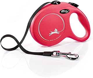Flexi New Classic Tape Red Large 8m Retractable Dog Leash/Lead for dogs up to 50kg/110lbs