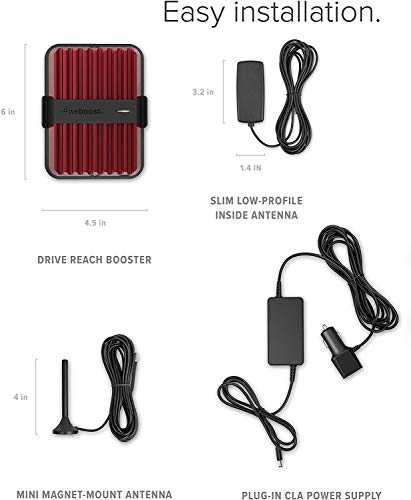 Weboost Drive Reach (470154R) Factory Refurbished Vehicle Cell Phone Signal Booster | Car, Truck, Van, Or Suv | U.s. Company | All U.s. Networks And Carriers | 1 Year Manufacturer Warranty #TOP2