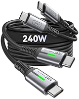 INIU 240W USB C to USB C Charger Cable, [2-Pack 2m] PD Type C Charge Cable, Super Fast Charging USB C Cable for iPhone 15 MacBook iPad Pro,Samsung S23/S22 Ultra, Steam Deck, HP EliteBook Pixel -Black