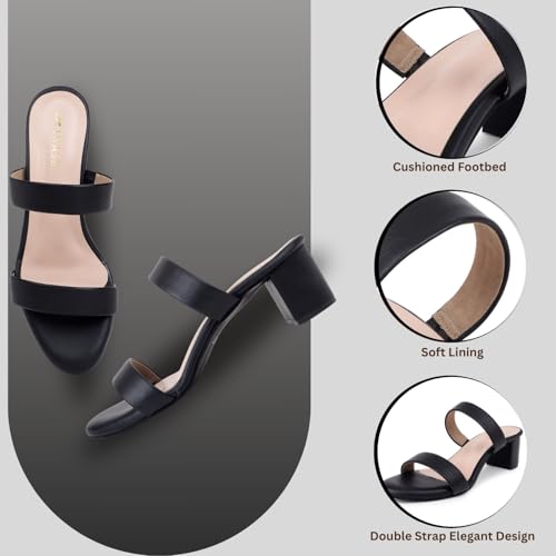 Image of TRASE Block Heels Sandals For Women, Sassy-I Stylish & Comfortable Footwear