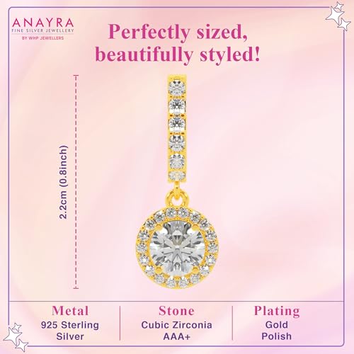 Image of 925 Sterling Silver Dangler Earrings for Women | Sterling Silver Drop Earrings | Hypoallergenic Rhodium Plated Anti-Tarnish Lightweight Daily Wear Jewellery | Gift for Wife, Girlfriend, Mother, Sister | Birthday, Anniversary, Rakhi