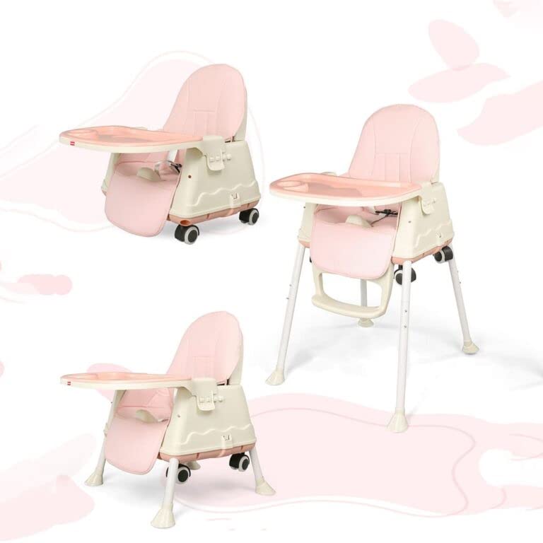 StarAndDaisy Comfort Baby High Chair for Feeding with 4 in 1 Multifunctiona for 6 Months to 3 Years Girls & Boys, Hight Adjustable, Detachable Food Tray & One-Hand Adjustable (Pink) (B0BRJL3YFC) Amazon Price History, Amazon Price Tracker