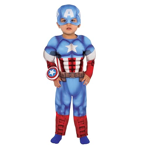 Party City Marvel Captain America: Captain America Costume for Baby & Toddler, Boys 12-18Months