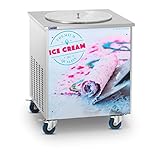 Royal Catering RCFI-1O Roll-Eismaschine Roll Eis Maschine Gebratenes Eis Maschine Ice Cream Rolls Maschine Thai Eis Maschine Ø 50 cm