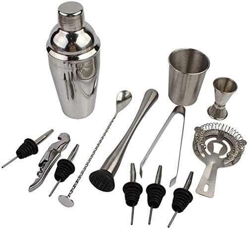 Kit de Bartender de 14 Piezas con Soporte - Acero Inoxidable miniatura 2