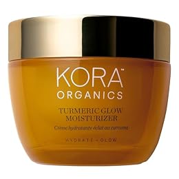 KORA Organics Turmeric Glow Facial Moisturizer, Hydrating Face Cream to Soften & Plump Skin, For Oily and Combination Skin, Certified Organic & Cruelty-Free, 1.69 Fl Oz