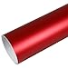 Produktbild Rapid Teck® 15,79/m Premium MATT Chrom Rot - 50cm x 1,52m - Blasenfrei mit Luftkanälen - Auto Folierung - Car Wrapping Folie - Schwarze Folie Auto