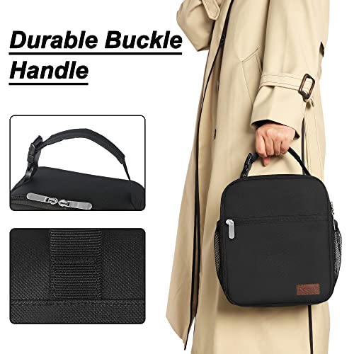 Deosk Lunch Bag Reusable Small Lunch Box For Men Women Insulated Portable Lunchbox For Adults Suitable For School Work Picnic (Black) #TOP5