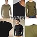 Men's Cold Weather Fleece-Lined Crew Neck Thermal ECWCS Undershirt Top Extreme Base Layer Shirt, Black (Chest 50-52) 2XL