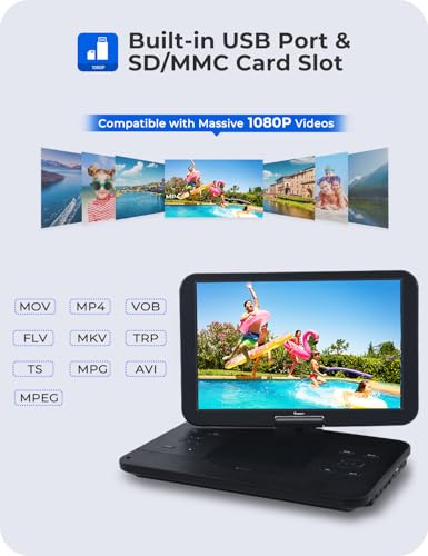 Naviskauto 17.5 Inch Portable Blu-Ray Dvd Player With 15.4 Inch 1920X1080 Hd Large Screen thumb #5