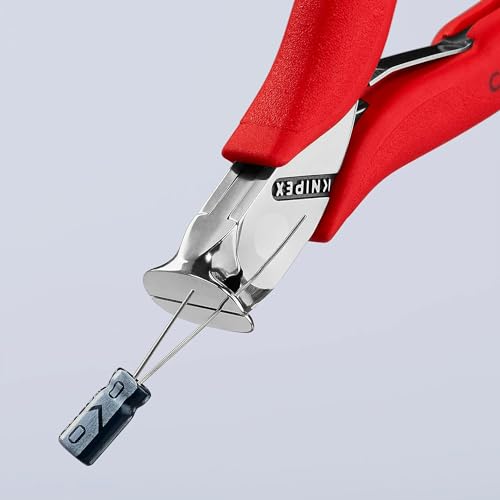 KNIPEX Elektronik-Vornschneider mit rutschhemmenden Kunststoff-Hüllen 115 mm, 64 01 115