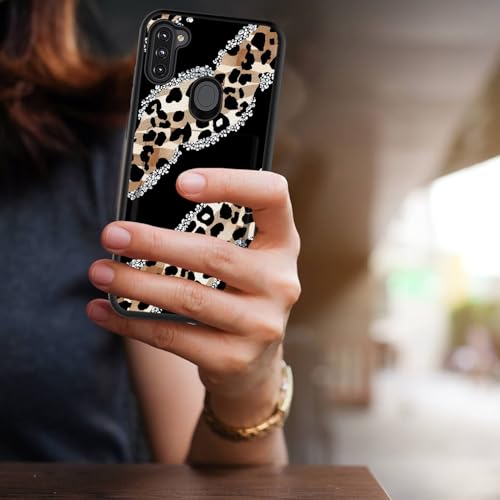 Coque Galaxy A11 antichoc protège écran et appareil photo léopard