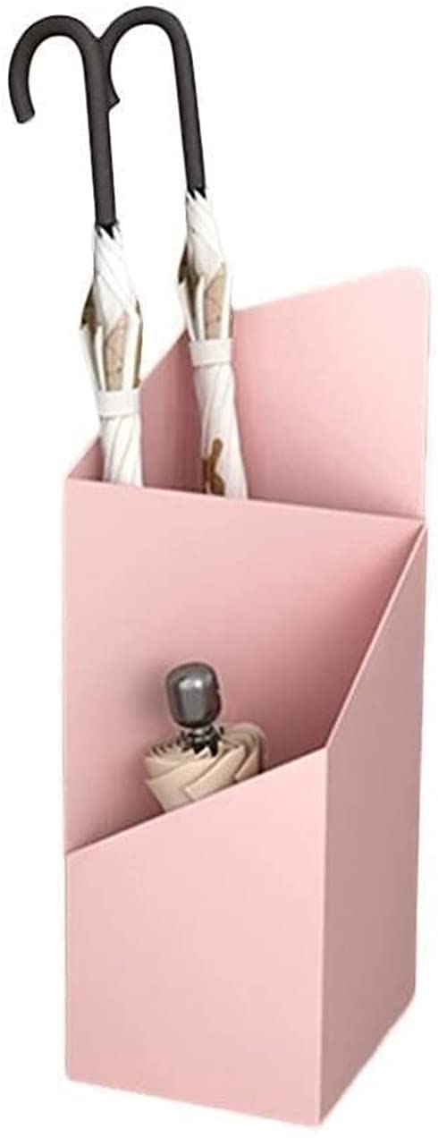 Porte-parapluies design en fer forgé rose pour rangement de couloir de sol