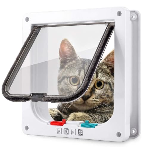 Gattaiola per Gatti,Gattaiola Porta Portina per Gatti Cani,Porta di Ingresso e Uscita per Cani,Porticina Sportello per Muro,per Porte Interne Esterne,Gattaiolas con Magnetico