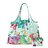 [プレーリードッグ] Disney ディズニー ショッピングバッグ エコバッグ レッスンバッグ 折りたたみ 大容量 (もぎたてフルーツ)