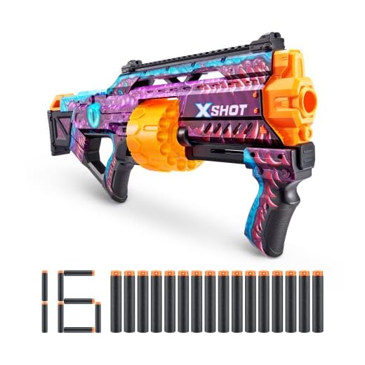 XShot Skins Last Stand, Engima, Foam Dart Blaster (16 Darts) Air Pocket Dart Technology, Major Brand Compatible, Toy Foam Dart Blaster for Kids, Teens, Adults, Frustration Free Packaging