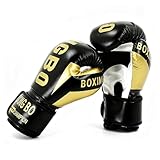 Gants de boxe de haute qualité --- Fait de cuir PU durable pour une utilisation à long terme, une preuve météorologique et une mousse éponge facile et propre et de haute qualité qui n'est pas facilement déformée.
