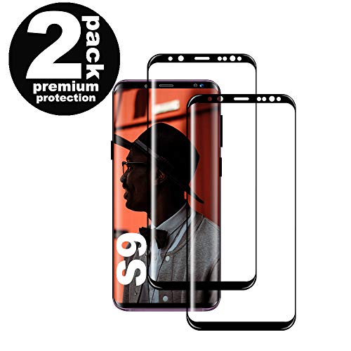 KUTUKU Galaxy S9 Film Protection Ecran Verre Trempé, [2 Pièces] [Full Coverage] [sans Bulles] [Anti Rayures] Film Protecteur en Verre trempé de Haute qualité pour Samsung Galaxy S9