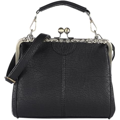 Abaodam Vintage Kiss Lock Clutch Bag for Women Cover